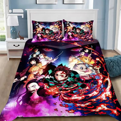 Dekbedovertrek Demon Slaye 3D Exquisite Muichiro tokito Anime Digitale Print Beddengoed Set Dekbed Bed Jeugd Huisdecoratie Jongens Cadeau 100x135cm