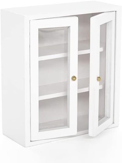 Miniatuur Boekenrek en Displaykast voor Poppenhuis - Schaal 1:12