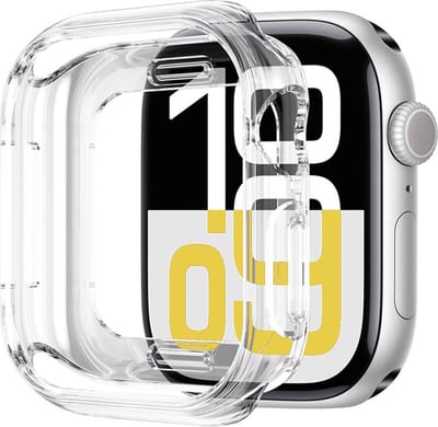 Hoesje - Geschikt voor Apple Watch 10 42mm - Sterk & Shockproof - Smartwatch Full Bumper Hoes - Siliconen Case Cover - Transparant