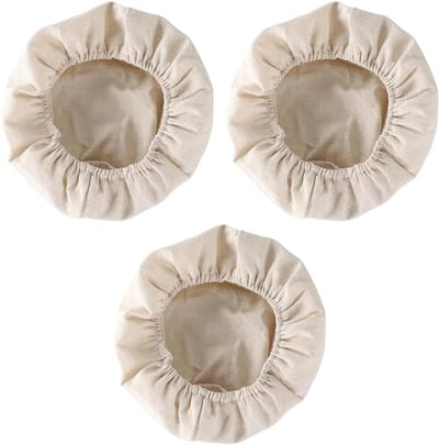 3 stuks linnen doeken voor het bakken van brood, bakkerslinnen met elastische band, inzetstuk voor broodmand, bakkerslinnen voor deeg bereiden en bakken, 25 cm