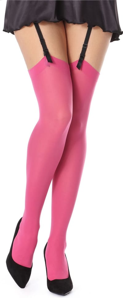Bellivalini Dames Hold-Up Kousen - 60 Denier - Licht glanzend - Microvezel - Polyamide - BLV-FI-1007 - Fuchsia - XL-XXL