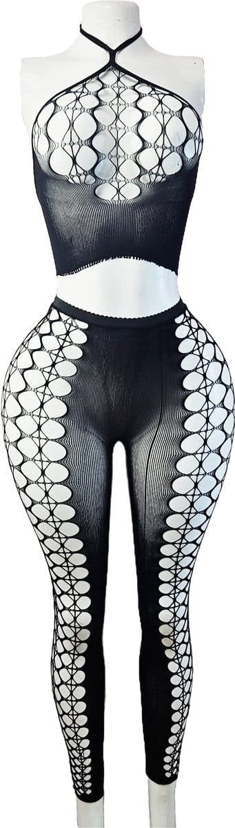 BamBella ® - Panty pak -Onesize - body suite set - Dames - Onesize - Erotische jumpsuit van kant erotische lingerie