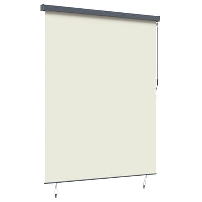 vidaXL - Rolgordijn - Crèmekleurig - 200 - x - 250 - cm - Stof - en - Aluminium