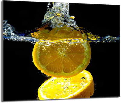 TMK ArtDeko - Snijplank - Glas - 60x52 cm - Citroenprint