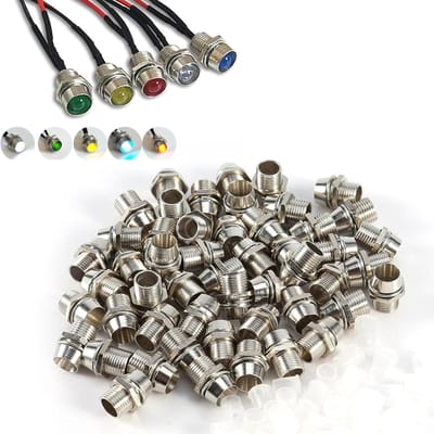 LED Houders - Dioden Basis - Experimenten Elektronica - Gegalvaniseerd Aluminium - 50 Stuks - Zilver