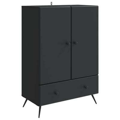 vidaXL - Dressoir - Zwart - 66 - x - 34,5 - x - 95 - cm - Bewerkt - hout