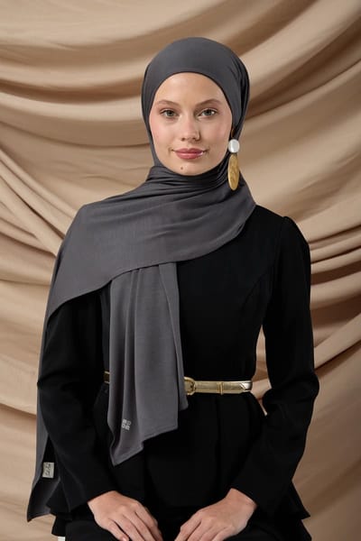 SILK HOME Rookgrijs Premium Jersey Sjaal
