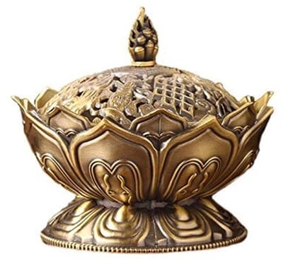 Dailygoods- Wierookbrander Anticorrosie - Wierookhouder - Decoratie - Meditatie - Zinklegering - Klein en schattig 7 cm