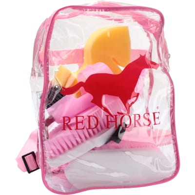 Red Horse - Grooming Kit - Verzorging Set Voor Paard - Rugtas - 8 Delig - Hot Pink