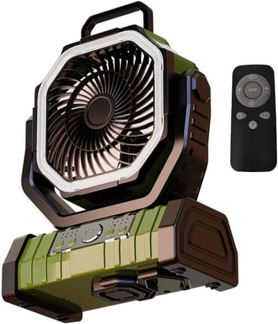 USB Camping Ventilator Lamp Krachtig & Stil, Groot 20000mAh Voor Buiten Gebruik, Noodsituaties & Lange Accuduur
