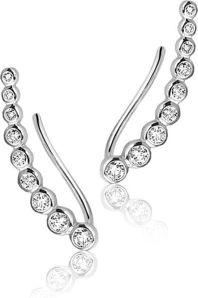 Montebello Oorbellen Rimacola - 925 Zilver Gerhodineerd - Pin - 3x20mm