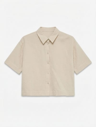 VERO MODA - VMNATALI SS CROP SHIRT WVN NOOS - Dames - Blouses