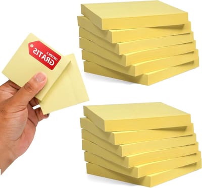 Notepad, 76 x 76 mm (12+2, yellow)
