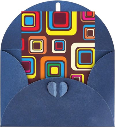 Wenskaarten Enveloppen - Lege kaarten Vierkante kaarten - Gepersonaliseerde Groeten - Parelmoer Papier - 10 x 15 cm - Blauw