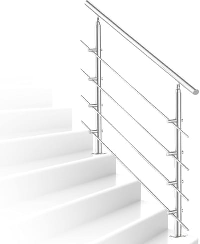 Trapleuning - Balustrade RVS - Veilige Ondersteuning - Geborsteld Oppervlak - 120 cm - Zilverkleurig