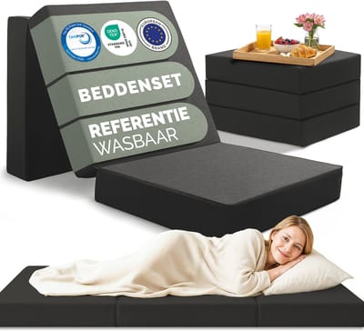 Blumtal Opvouwbaar Matras - 3-Delig vouwmatras - Draagbaar matras - Logeermatras - 15 cm dik - 195 x 75 cm