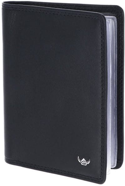 Golden Head Leren identiteitskaarthoesje Polo RFID Protect Ausweishülle 4408 Schwarz zwart