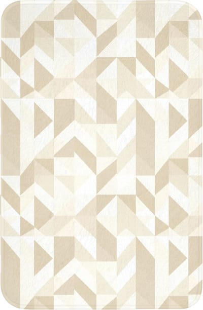 WC mat 40x60 cm - Antislip - Modern - Abstract - Beige - Toiletmat - Vloermat - Douchemat - Toilet tapijt - Toiletmatten