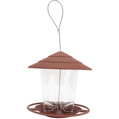 Vogelvoederdak Hangende Vogelvoeder Voergereedschap voor Tuin Erf Buitendecoratie Bruin bruin
