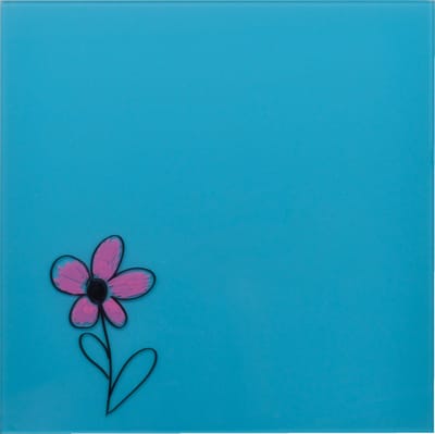 DESQ® - Magnetisch Glasbord - Inclusief Stift Wisser en Magneten - 35 x 35cm - Aqua blauw