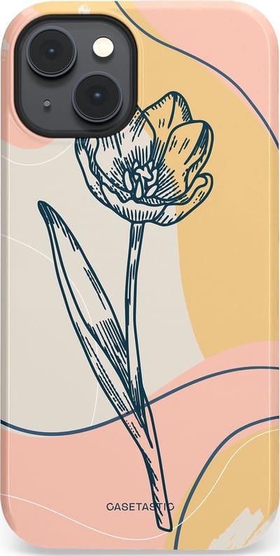 Casetastic Hoesje Geschikt voor Apple iPhone 14 Plus Magsafe - Stijlvolle Beschermende Duo-layer Case - Lente tulp