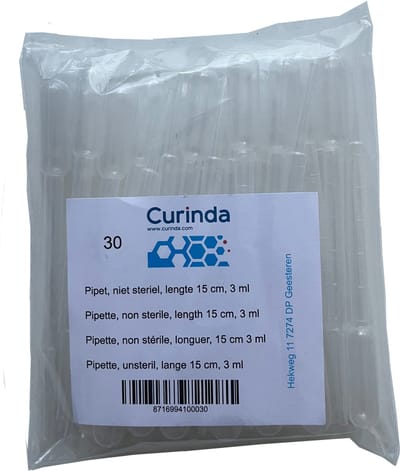 Pipet - 30 stuks - 3 ml - Vloeistof Overbrengen - Medisch Pipet - Dressing Pipet - Saus Pipet - Pipetje - Transfer Pipet - Make- up Parfum Whisky Overbrengen -Brievenbus-levering - Doseer-pipet 0,5ml; 1,0ml; 1,5ml; 2,0ml; 2,5ml; 3,0 ml afleesbaar