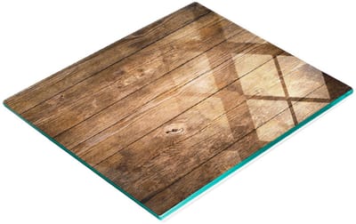 Multifunctionele decoratieve snijplank voor de keuken, gemaakt van gehard glas en hout, 60x52 cm