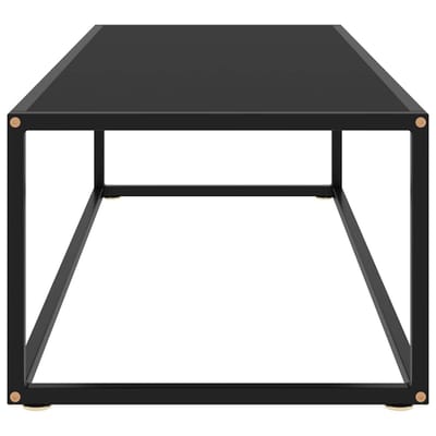 vidaXL - Salontafel - met - zwart - glas - 120x50x35 - cm - zwart