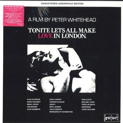 Disque LP VARIOUS - Tonite Let's All Make Love In Londo INLP002 Instant, Immedi 2017 UK Rock