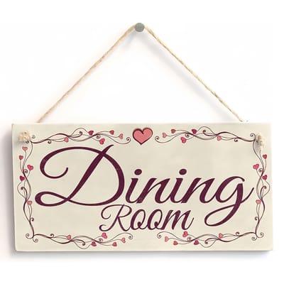 1 Pièce Salle à Manger, Plaque en Bois de 7,9 x 3,9 Pouces, Panneau Décoratif pour Salon, Cuisine, Salle à Manger, Belle Décoration Murale en Dentelle en Forme de Cœur Pack of 1
