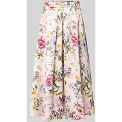 Midirok in allover-look met plooien