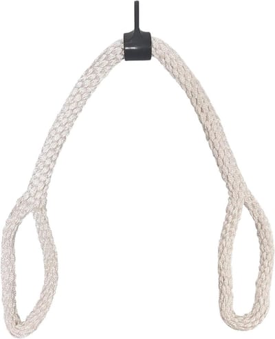 Triceps touw - Fitness accessoire - Kracht training - Antislip nylon - 100 cm - Zwart