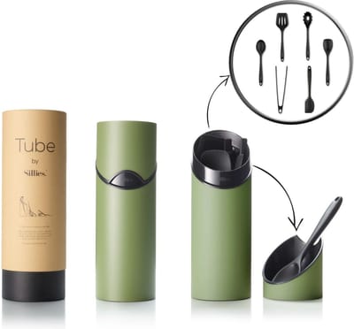 Luxe keukengerei-set® RVS en lepelhouder - Siliconen spatels BPA-vrij - Anti-aanbak - Krasvrij
