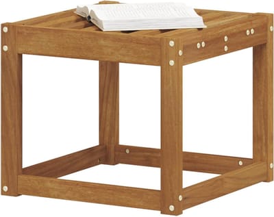 Krukbank Massief Hout - Voetenbank Terras - Buiten Zitten - Modulair Ontwerp - 43 x 43 x 37 cm - Naturel