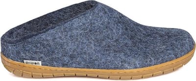 Glerups Slipper met rubber zool-Blauw-36