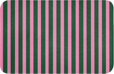 Badmat 60x40 cm - Antislip - Verticale strepen - Groen - Roze - Badmatten voor badkamer - Badkamermat - Douchemat - Badkamer mat