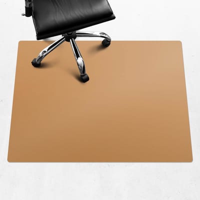 Wallfluent - Vloerbeschermer Honingklei - 120x90 cm - Oranje Bureaustoel Vloerbeschermer - Rechthoekig - PVC Vloerbeschermer-Computer Stoel Mat-Werkplekdecoraties - Pastel- en aardse kleuren