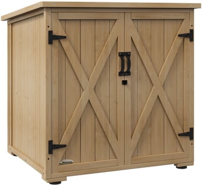Opbergbox - 77.5 x 88 x 90 cm - Tuin Opbergbox met Asfaltdak - Weerbestendig - Kunststof - Donkergrijs
