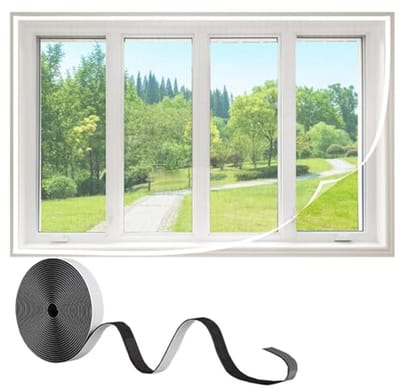 Universele Vliegenhor voor Ramen - 95x120 cm Wasbaar Insectennet voor Muggenbescherming