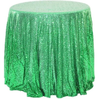 60cm Glitters Tafelkleed Pailletten Ronde Tafelhoes Gouden Tafelkleed voor Bruiloft Verjaardag Babyshower Feest Huis Tafeldecoratie 60cm groen
