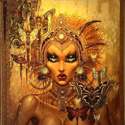Diamant borduurwerk vrouw 5D diy ronde diamant schilderij vlinder elf foto 30x30CM brown