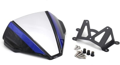 Motorfiets Windscherm - Voorruit Spoiler Vizier - Comfortabel Rijden - Aerodynamisch Ontwerp - 1 x 1 x 1 cm - Zwart