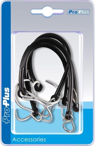 ProPlus Borgketting - Met Haak - PVC - 4 stuks - Zwart