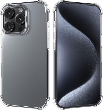 Anti-Shock Telefoonhoesje Geschikt voor iPhone 16 Pro - Hoesje - Camera verhoging - Verstevigde hoeken - Volle bescherming - FuturiQ - Transparant