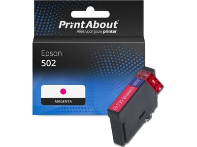 PrintAbout huismerk Inktcartridge 502 (C13T02V34010) Magenta Geschikt voor Epson