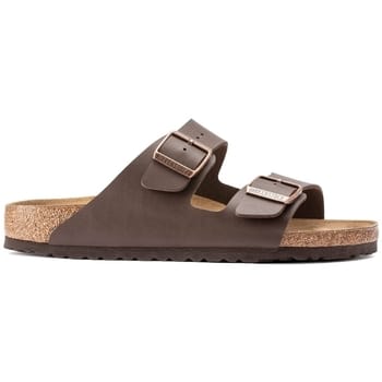 Platte sandalen BIRKENSTOCK Arizona Birko-Flor Narrow - Dark Brown