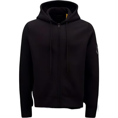 Moncler Effen Kleur Logo Capuchonjas Heren jassen Zwart H20928G00010809KX999 M black