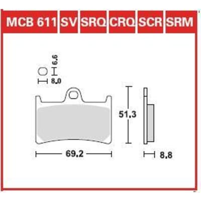 Remblokset TRW MCB611SRM