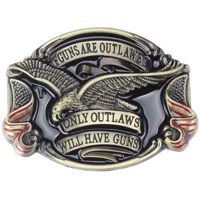 Eagle Vulture Flag Patroon Riem Gesp Handgemaakte Zelfgemaakte Riem Accessoires Tailleband Diy Western Cowboy Rock Stijl K45 black
