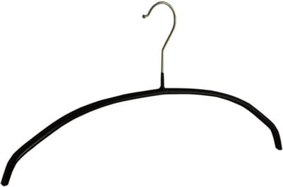 De Kledinghanger Gigant - Kledinghanger - Volwassenen - 8313 - 50 Stuks - Blousehanger - Shirthanger - metaal - Zwart - Anti-slip Coating - 40 cm - Kleerhanger (8313_00/50)
